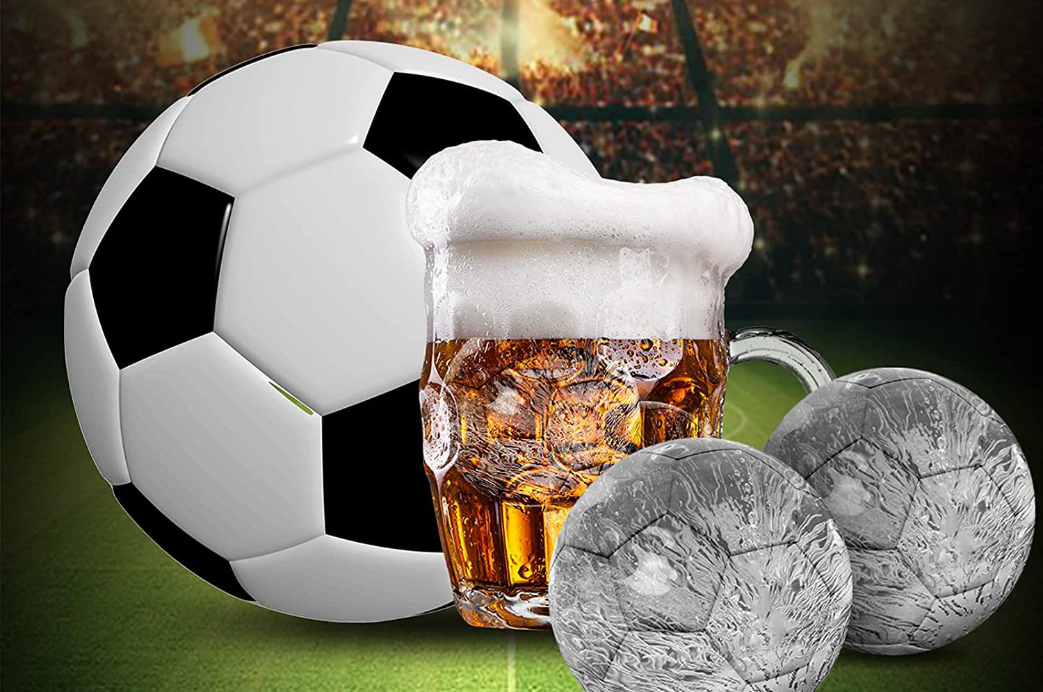 4 Grid Sports Ice-Cubes Mold Silicone Ice Tray