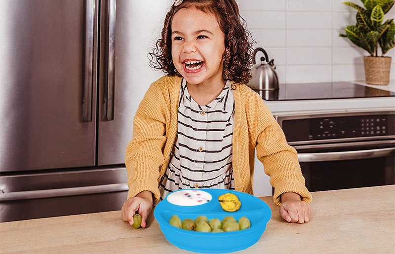 Round Silicone Suction Baby Plates (5)